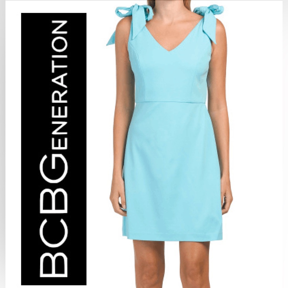 BCBGeneration Bow Sleeve Dress Sz 14 NWT - Picture 7 of 7